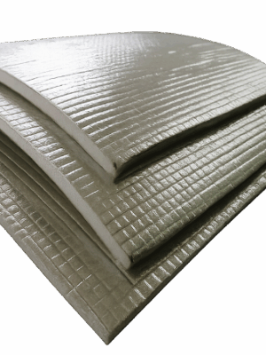 UEPE 38 UEPE – insulation with double sided metallic foil film + EPE+PE foam for advanced heat Insulation – 10mmPE + 10mm EPE foam layers